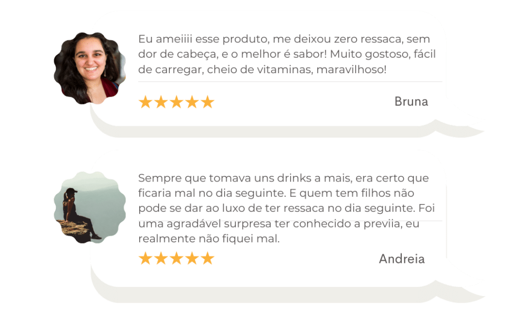 eu ameiiii esse produto, me deixou zero ressaca, sem dor de cabeça, e o melhor é sabor! muito gostoso, fácil de carregar, cheio de vitaminas, maravilhoso! (5)